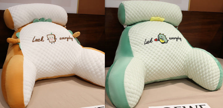 Sofa Fluffy Cushion Luncheon Pillow Triangle Reading Cushion Bedside Soft Large Backrest Lumbar Cushion Office Chair Cushion - MANDOTOS