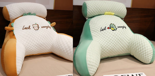 Sofa Fluffy Cushion Luncheon Pillow Triangle Reading Cushion Bedside Soft Large Backrest Lumbar Cushion Office Chair Cushion - MANDOTOS