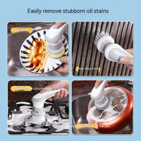 Electric Cleaning Brush 4 In 1 Spinning Scrubber Handheld Electric Cordless Cleaning Brush Portable - MANDOTOS