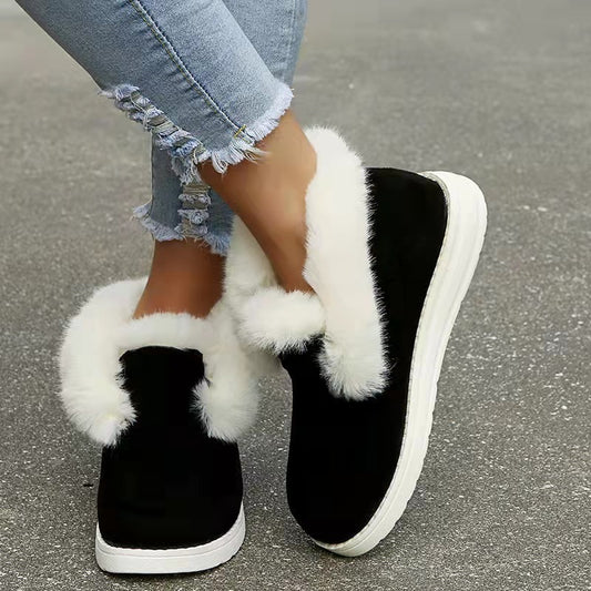 Snow Boots Warm Winter Shoes Plush Fur Ankle Boots Women - MANDOTOS