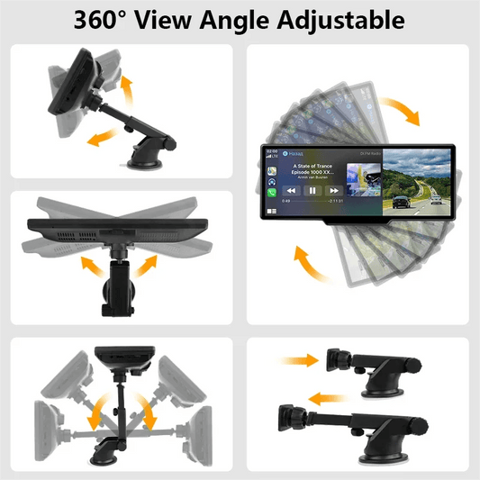 10.26'' Dash Cam 4K Car Mirror Video Player Wireless Carplay Android Auto GPS Car Monitor Multimedia Rearview Camera Dashboard - MANDOTOS