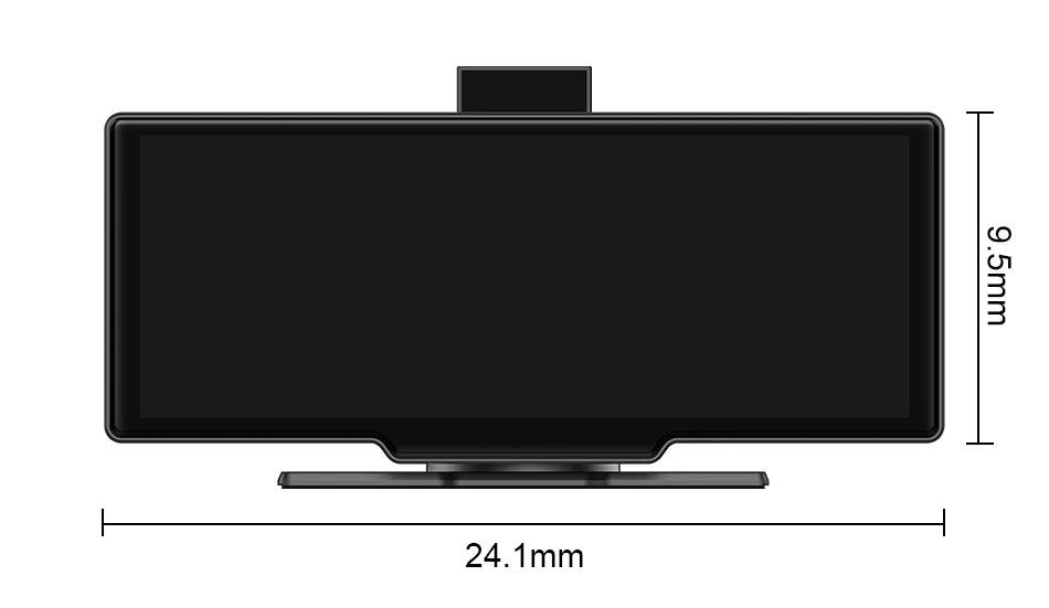 10.26'' Dash Cam 4K Car Mirror Video Player Wireless Carplay Android Auto GPS Car Monitor Multimedia Rearview Camera Dashboard - MANDOTOS