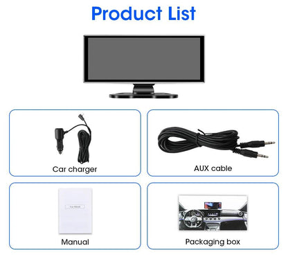 11.26 inch Car DVR 4K Dash Cam Dual Lens Wireless Carplay & Android Auto Video Recorder Monitor GPS Navigation 5G Wifi FM AUX - MANDOTOS