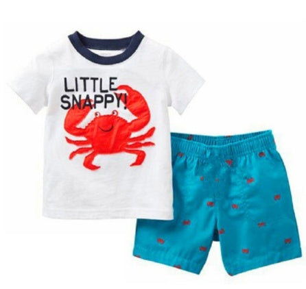 Children's boys' summer suit by Ancient Energy, featuring a lightweight, colorful outfit perfect for warm weather.
