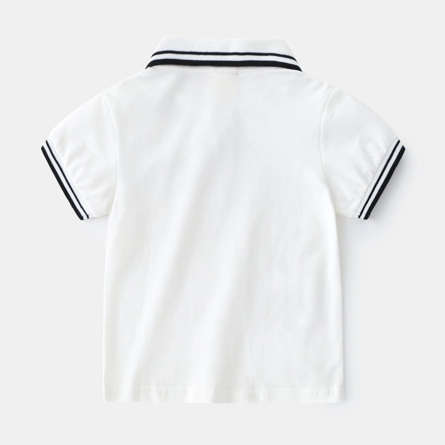 Boy wearing a summer polo shirt by Ancient Energy, featuring a casual t-shirt style perfect for warm weather.