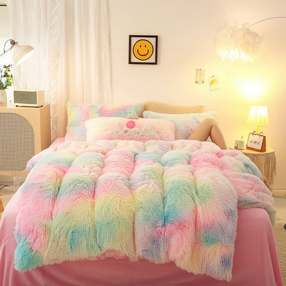 Luxurious Tie-Dyed Plush Flannel Bedding Set - MANDOTOS