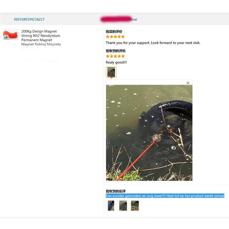 180KG 300KG 500KG Fishing Magnet Label Design Salvage Magnet World Large Neodymium N52 Magnets Search 10M Rope - MANDOTOS