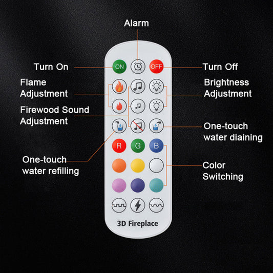 Smart Steam LED Flame Electric Fireplace & Humidifier - MANDOTOS