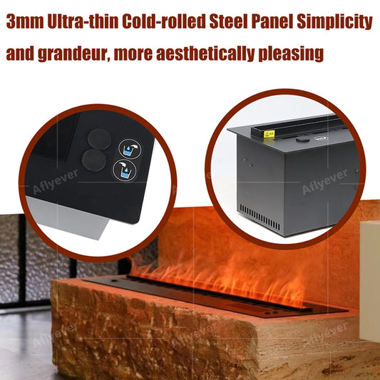 Smart Steam LED Flame Electric Fireplace & Humidifier - MANDOTOS