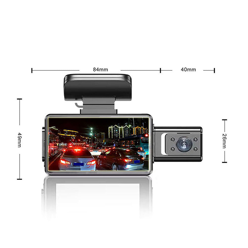 3-Inch Dual Lens Car Dash Cam - Your Ultimate Vehicle Guardian - MANDOTOS