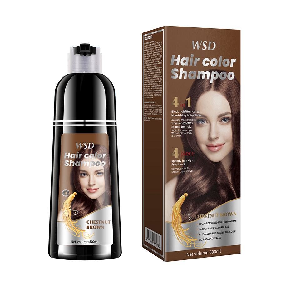 Revive & Shine 3-in-1 Black Hair Dye Shampoo - MANDOTOS
