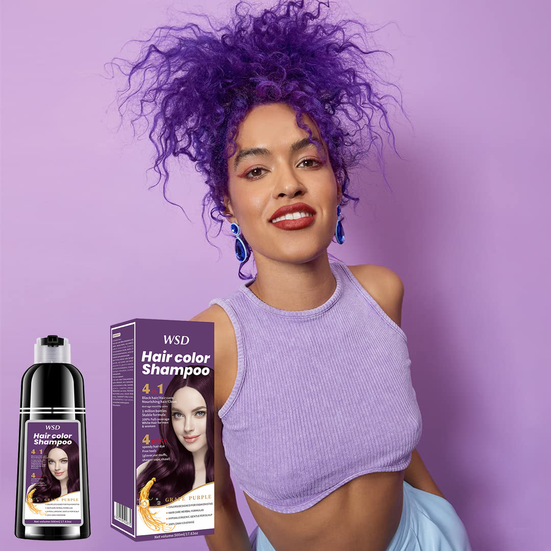 Revive & Shine 3-in-1 Black Hair Dye Shampoo - MANDOTOS