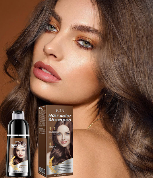 Revive & Shine 3-in-1 Black Hair Dye Shampoo - MANDOTOS