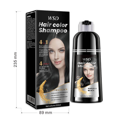 Revive & Shine 3-in-1 Black Hair Dye Shampoo - MANDOTOS