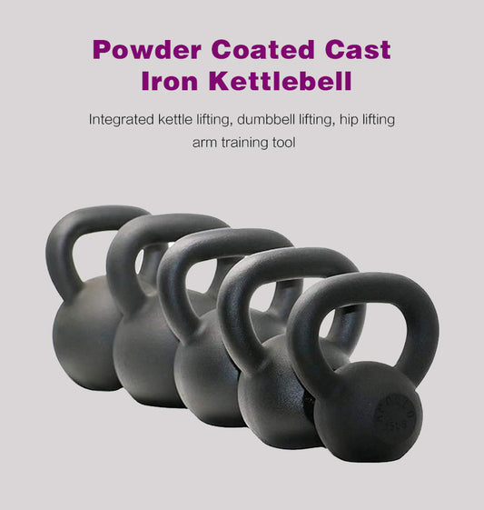 A4A 25LB Powder Coated Cast Iron Kettlebell - MANDOTOS