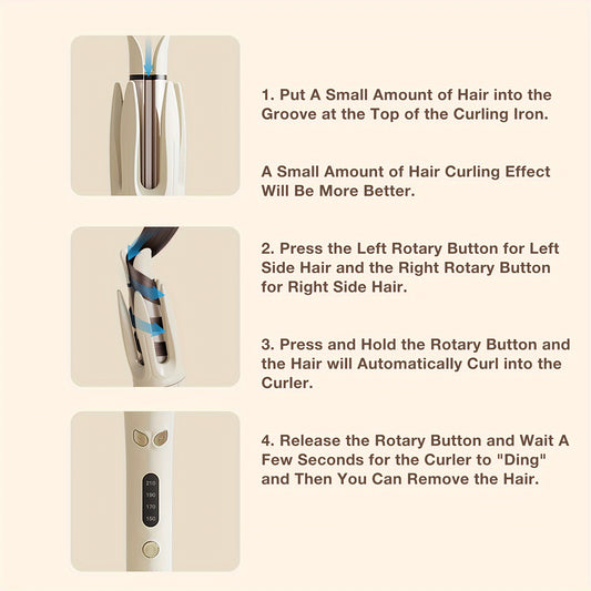 28mm Automatic Curling Iron - Effortless Styling at Your Fingertips - MANDOTOS