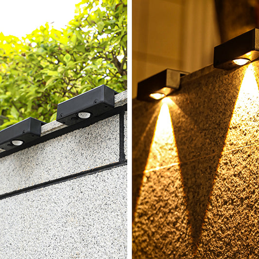 4-Pack Outdoor Solar-Powered LED Deck Lights - Waterproof Wall Lamps for Your Garden - MANDOTOS
