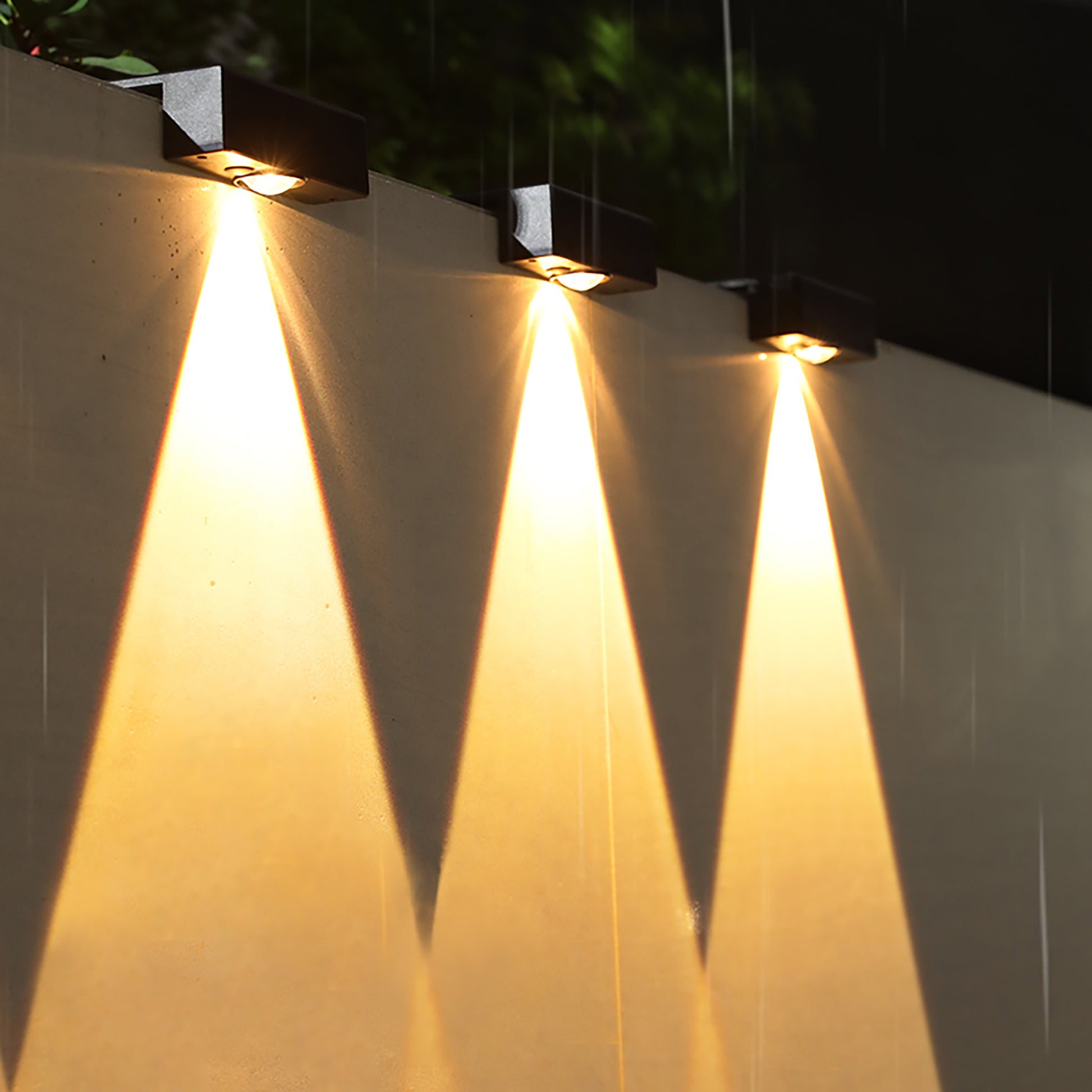 4-Pack Outdoor Solar-Powered LED Deck Lights - Waterproof Wall Lamps for Your Garden - MANDOTOS