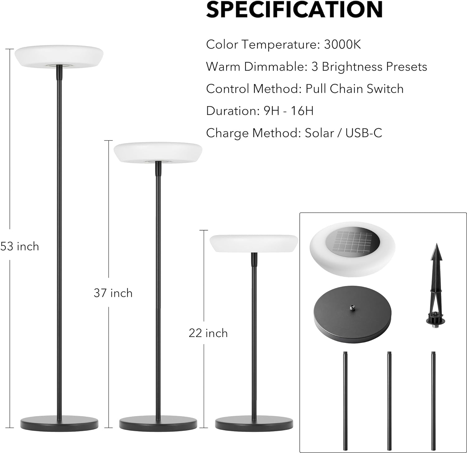 Minimalist Solar Powered Outdoor Floor Lamp - MANDOTOS