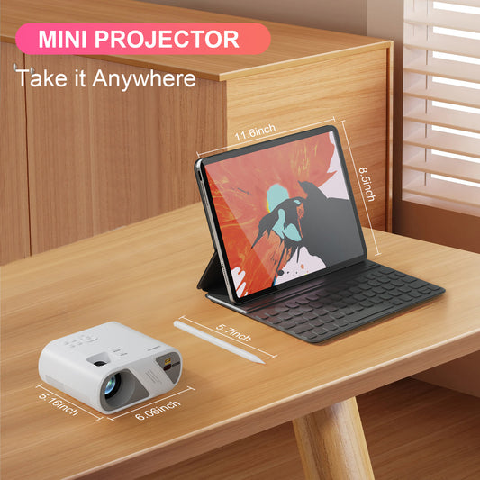 Full HD 1080P Portable Mini Projector with Tripod - MANDOTOS