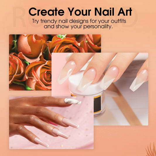 ROSALIND 6-Piece Light Nude Gel Nail Polish Set - MANDOTOS