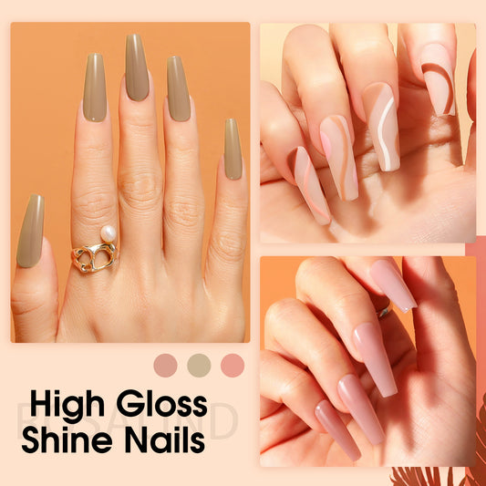 ROSALIND 6-Piece Light Nude Gel Nail Polish Set - MANDOTOS