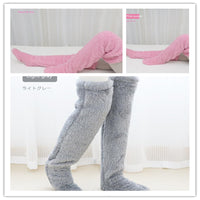 Cozy Winter Knee-High Fuzzy Socks for Cold-Proof Comfort - MANDOTOS0