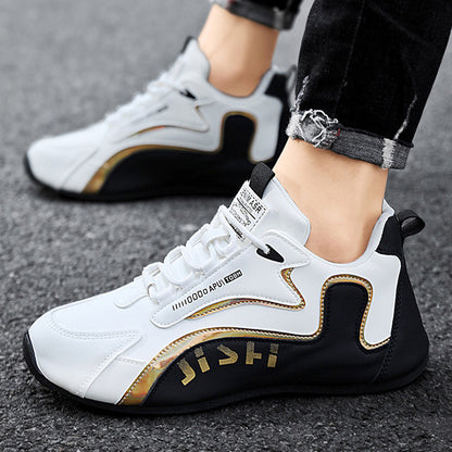 Fashion Colorblock Lace-up Sneakers For Men Breathable Low-top Dad Shoes Running Walking Sports Shoes - MANDOTOS