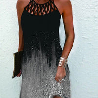 Fashion Print Dress Casual Halterneck Dresses For Women Summer Clothes