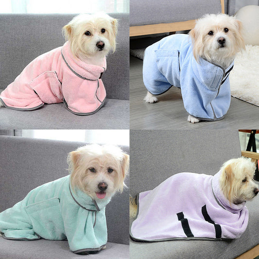 Quick-drying Pet Absorbent Towel Dog Bathrobe Pet Dog Bath Towel For Dogs Cats Microfiber Absorbent Pet Drying Towel Pet Supplies Pet Products - MANDOTOS