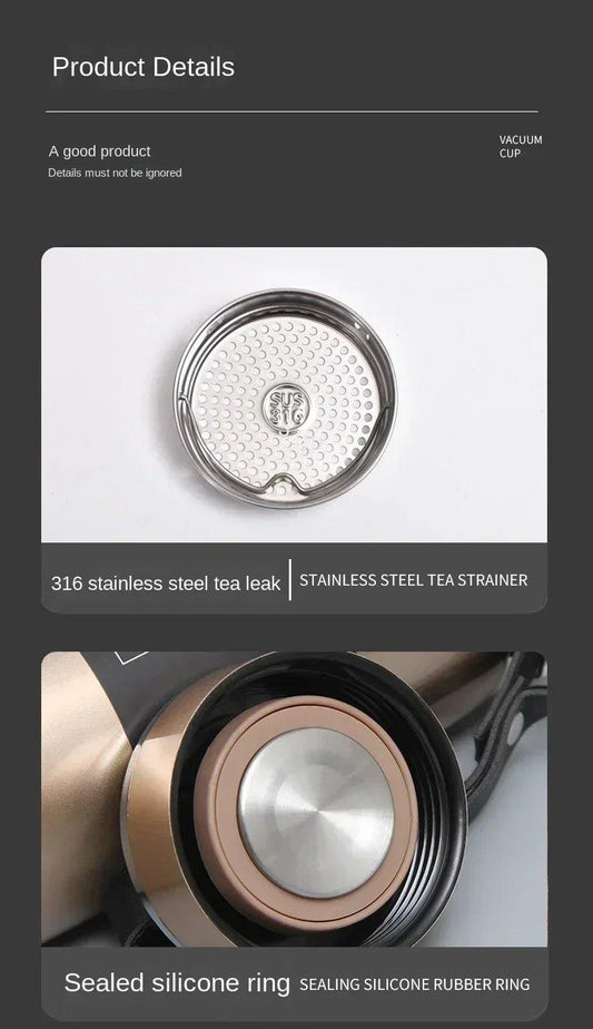 1L Thermal Water Bottle Keep Cold and Hot Thermos for Water Tea Coffee Vacuum Flasks Stainless Steel Thermos Bottle - MANDOTOS