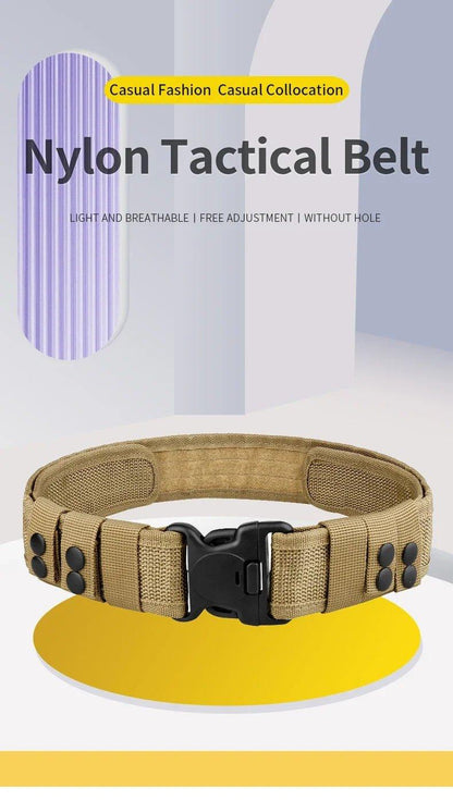 1pc Quick Release Tactical Belt for Men Fashion Style Combat Belt for Outdoor Activities and Fishing - MANDOTOS