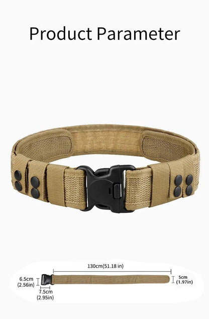 1pc Quick Release Tactical Belt for Men Fashion Style Combat Belt for Outdoor Activities and Fishing - MANDOTOS