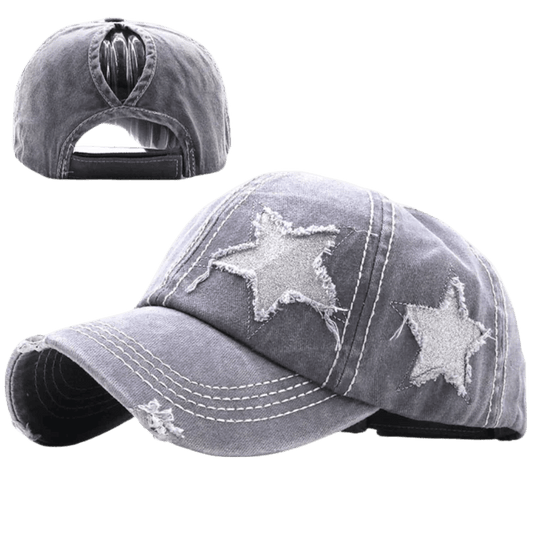 Star Denim Baseball Cap - MANDOTOS