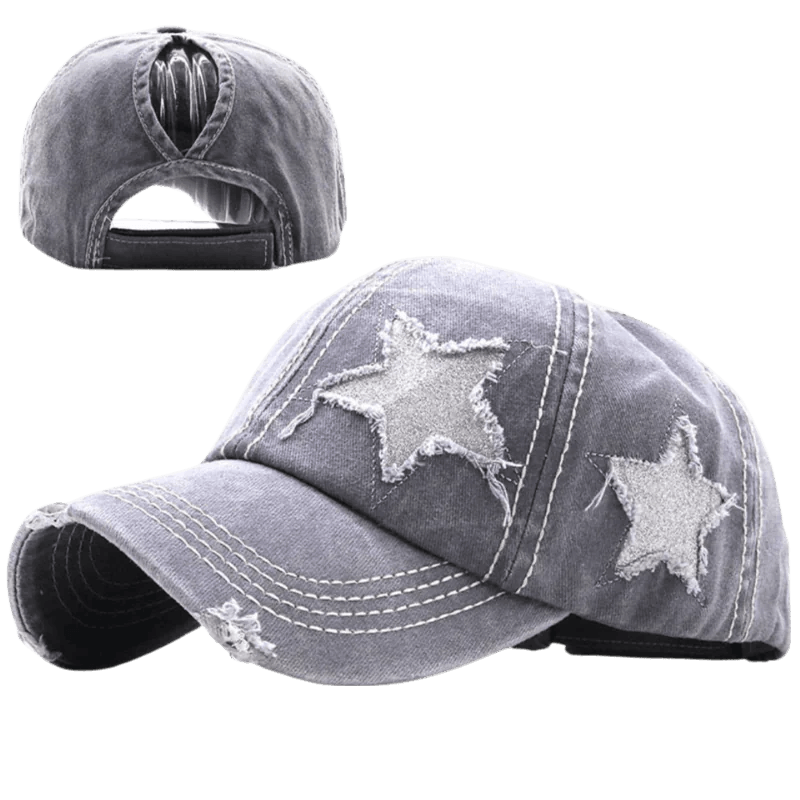 Star Denim Baseball Cap - MANDOTOS