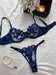 2024 Floral Embroidery Sexy Lingerie Set Women Thin Transparent Bralette Lace Push Up Bra Panty 2 Piece Sensual Lingerie Woman S - MANDOTOS