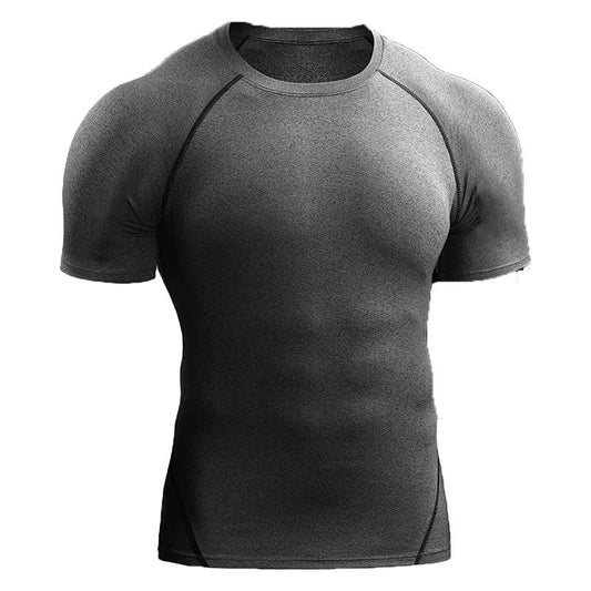 2025 Compression T Shirt Men Summer Sportswear Running T-shirt Elastic Quick Dry Sport Tops Tee Athletic Gym Workout Shirts Men - MANDOTOS