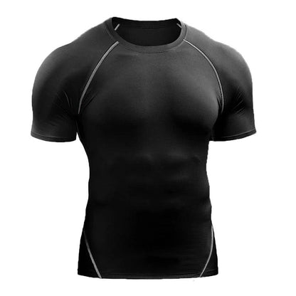2025 Compression T Shirt Men Summer Sportswear Running T-shirt Elastic Quick Dry Sport Tops Tee Athletic Gym Workout Shirts Men - MANDOTOS
