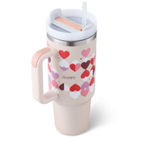 40 Oz Tumbler With Handle Straw Insulated, Stainless Steel Spill Proof Vacuum Coffee Cup Tumbler With Lid Tapered Mug Gifts For Valentine Lover Suitable For Car Gym Office Travel - MANDOTOS