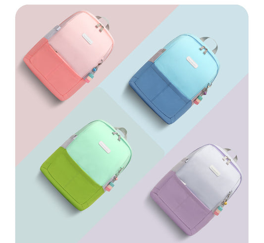 Colorful Ancient Energy elementary school backpack with adjustable straps and multiple compartments for kids' school supplies.
