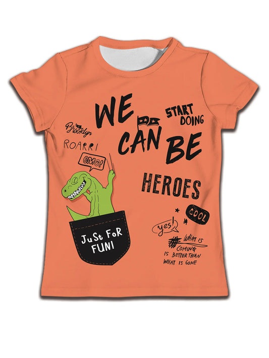 Children's boy's casual T-shirt by Ancient Energy featuring a soft fabric and a cute cat cartoon pattern.