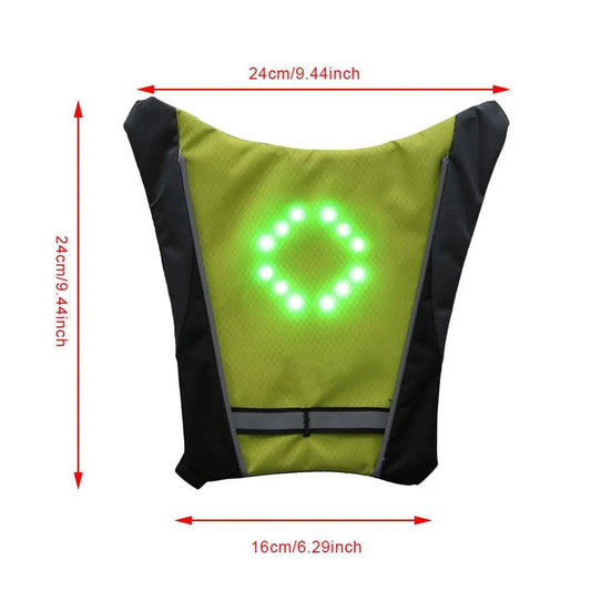 BrightRide LED Cycling Vest with Storage - MANDOTOS