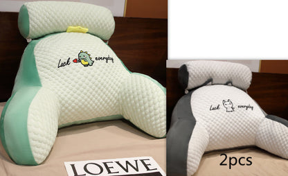 Sofa Fluffy Cushion Luncheon Pillow Triangle Reading Cushion Bedside Soft Large Backrest Lumbar Cushion Office Chair Cushion - MANDOTOS