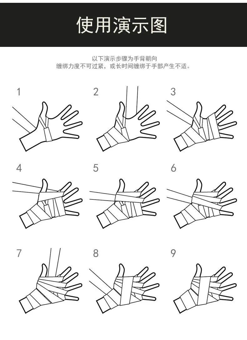 2PCS 1.5/2/3/5M Boxing Training Bandages Cotton Sports Bandages Sanda Kick Boxing Mma Hand Gloves Wraps Belt Boxing Sports Strap - MANDOTOS