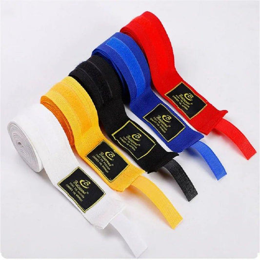 2PCS 1.5/2/3/5M Boxing Training Bandages Cotton Sports Bandages Sanda Kick Boxing Mma Hand Gloves Wraps Belt Boxing Sports Strap - MANDOTOS