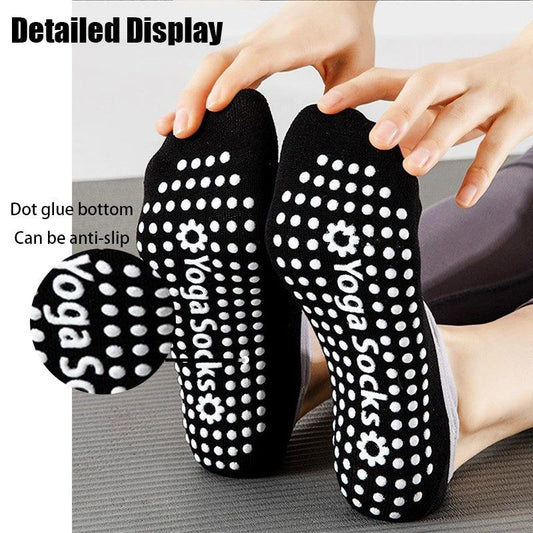 3 Pairs Yoga Socks For Women Non-Slip Grips Straps For Added Balance And Stability Ideal For Pilates Pure Barre Ballet Dance Barefoot Workout - MANDOTOS