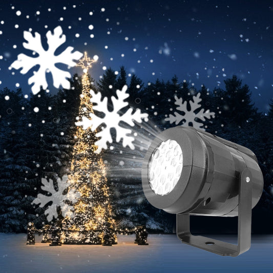 Christmas Party Lights Snowflake Projector Light Led Stage Light Rotating Xmas Pattern Outdoor Holiday Lighting Garden Christmas Decor - MANDOTOS