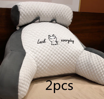 Sofa Fluffy Cushion Luncheon Pillow Triangle Reading Cushion Bedside Soft Large Backrest Lumbar Cushion Office Chair Cushion - MANDOTOS