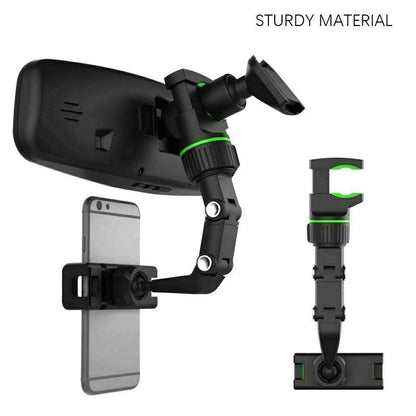 360° Adjustable Car Mirror Phone Mount - MANDOTOS