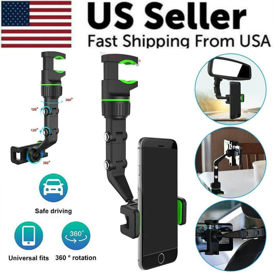 360° Adjustable Car Mirror Phone Mount - MANDOTOS